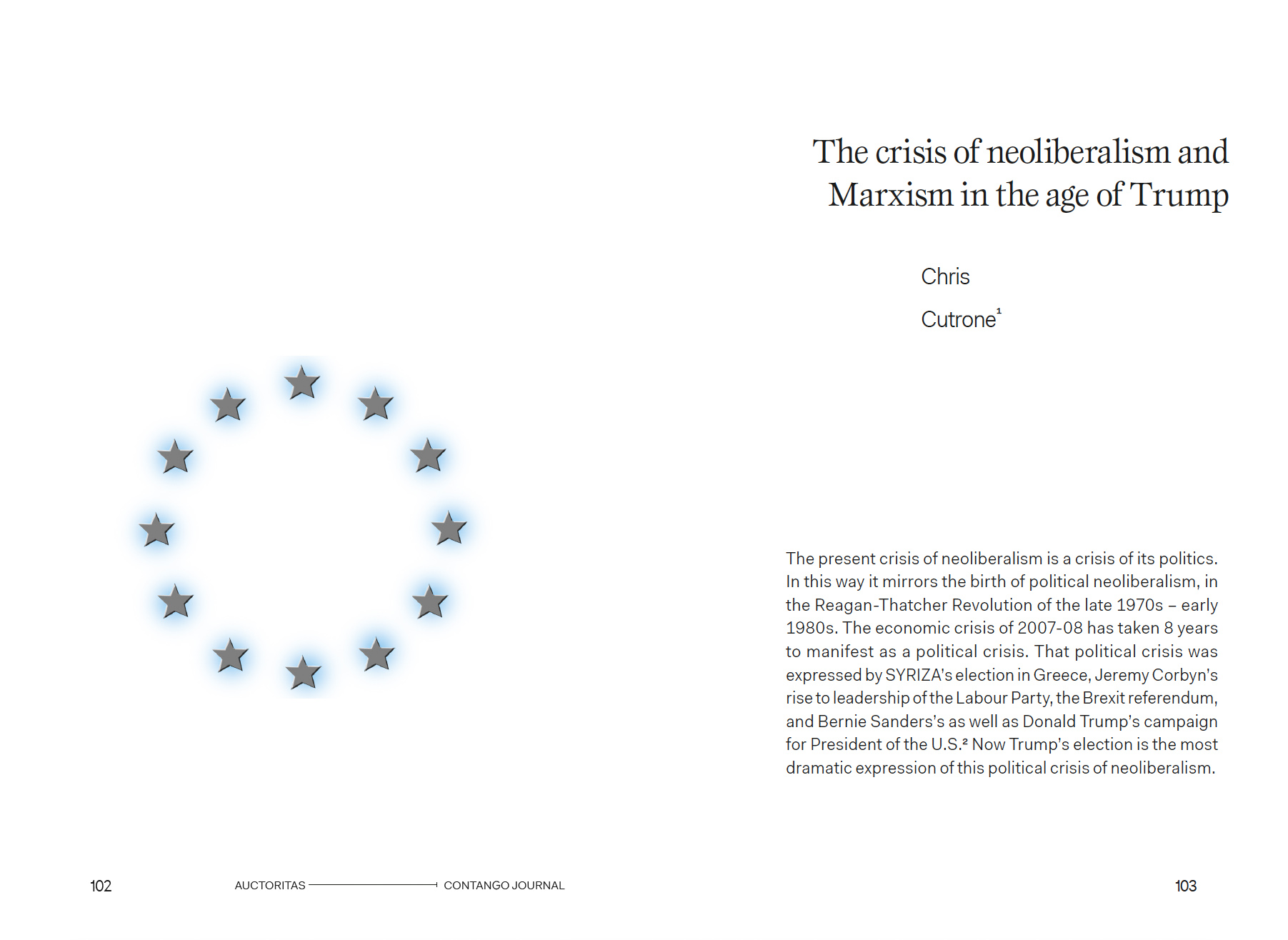 Contango Journal Issue 1 — Auctoritas interior